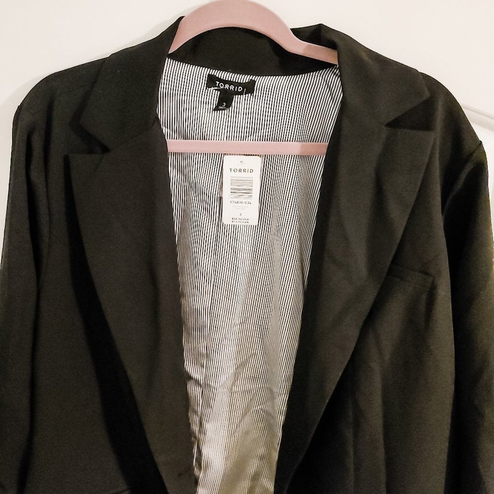 Black button blazer